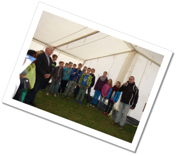 Bergrüssung durch den damaligen 1. Vorstand